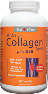 BioActive Collagen Type II plus MSM - Joint Care Formula.  180 Capsules.